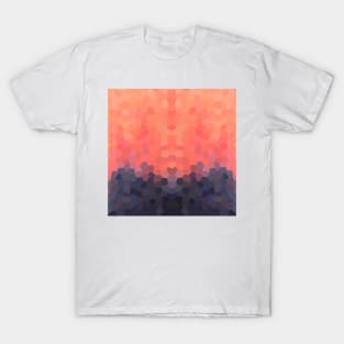 Geometric Abstract Mountain Sunset T-Shirt